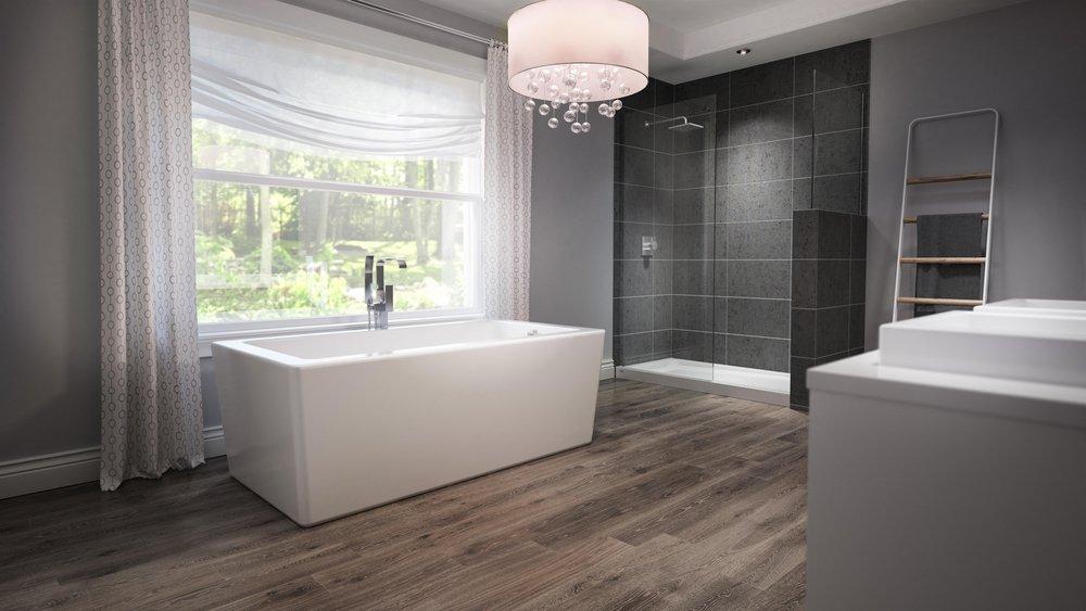 JACUZZI&reg; White 66 x 36 in. Freestanding Bathtub with End Drain 