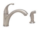 Single Handle Kitchen Faucet with Side Spray in Brushed Nickel