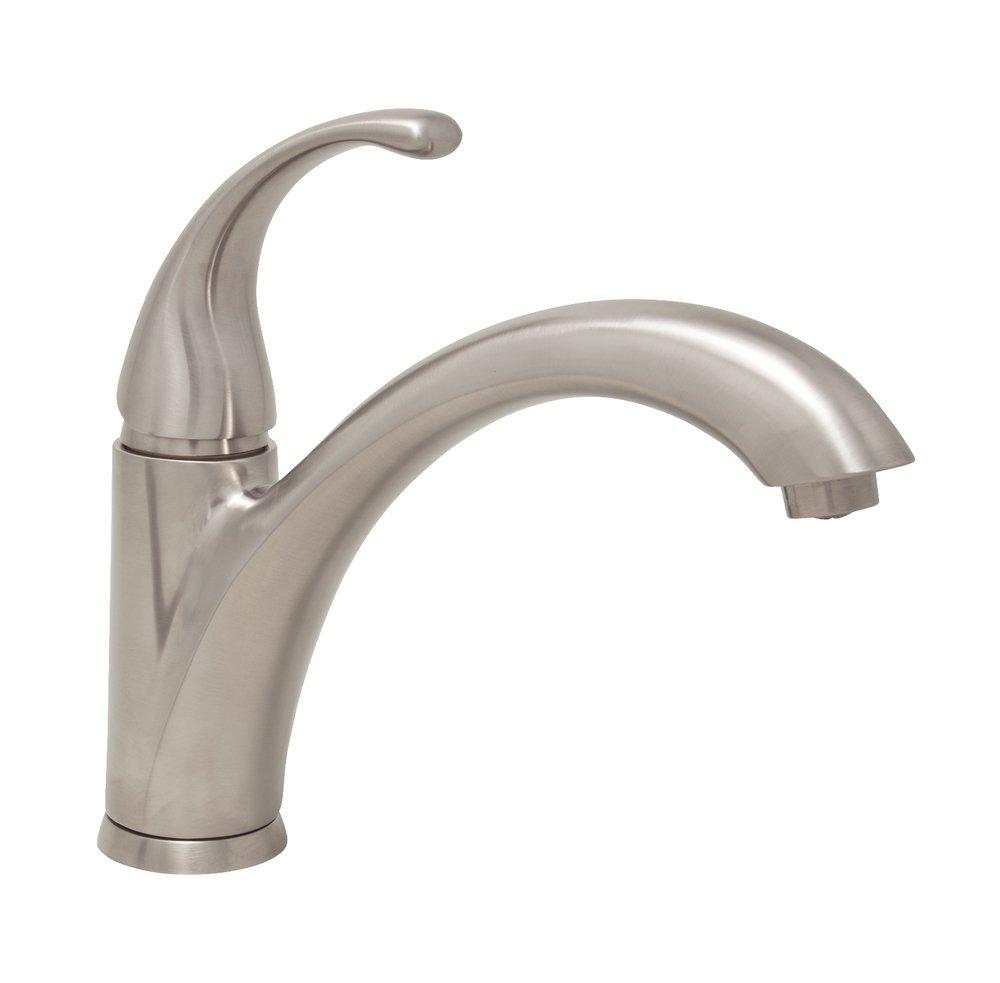 PROFLO&reg; Brushed Nickel Single Handle Kitchen Faucet 