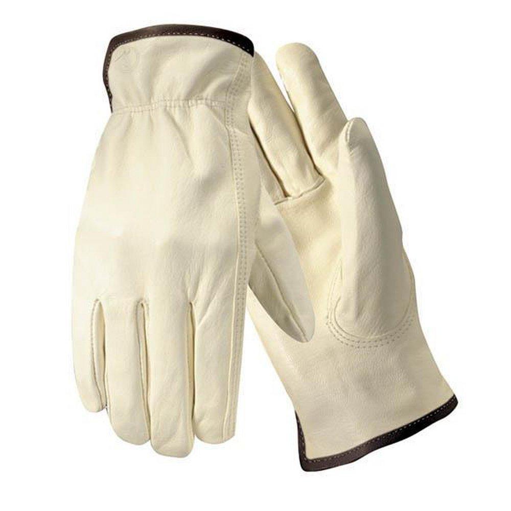 Wells-Lamont White Goatskin Leather Driver Gloves 