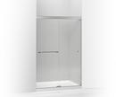 76 in. Clear Bypass Shower Door in Bright Polished Silver