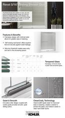 KOHLER Bright Polished Silver 59-5/8 in. Sliding Shower Door with Crystal Clear Glass 