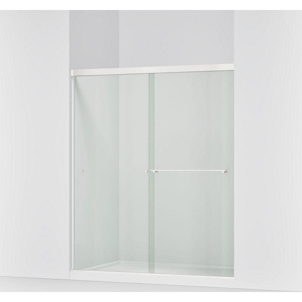 KOHLER Bright Polished Silver 59-5/8 in. Sliding Shower Door with Crystal Clear Glass 