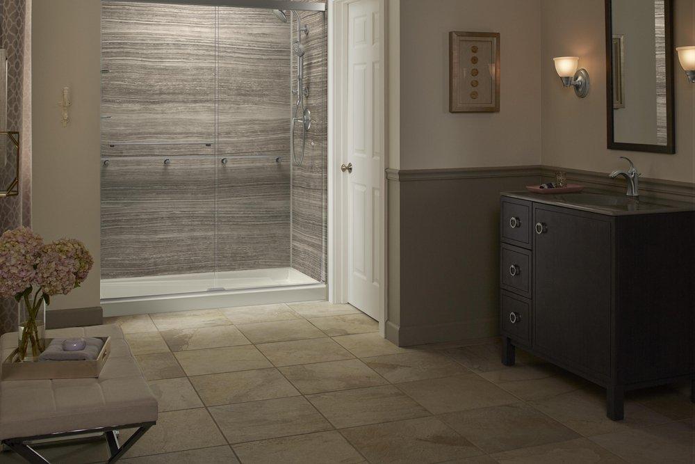 KOHLER Bright Polished Silver Shower Door 