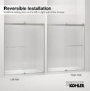 KOHLER Bright Polished Silver Shower Door 