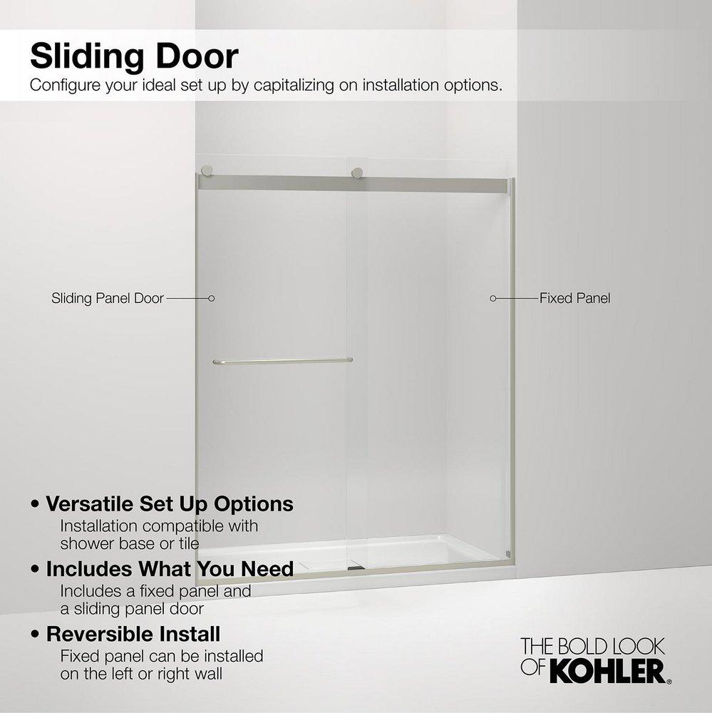 KOHLER Bright Polished Silver Shower Door 