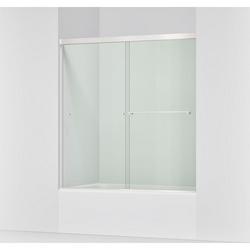 Bypass Tub and Shower Door in Bright Polished Silver