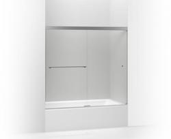 Bypass Tub and Shower Door in Bright Polished Silver