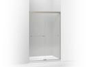 47-5/8 in. Sliding Shower Door with Crystal Clear Glass in Anodized Brushed Nickel