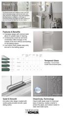 KOHLER Anodized Brushed Nickel 47-5/8 in. Sliding Shower Door with Crystal Clear Glass 