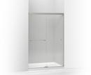 76 in. Clear Bypass Shower Door in Anodized Brushed Nickel