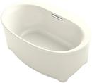 59-11/16 x 35-3/4 in. Freestanding Bathtub with Center Drain in Biscuit