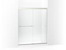 KOHLER Anodized Brushed Nickel 59-5/8 in. Sliding Shower Door with Crystal Clear Glass 