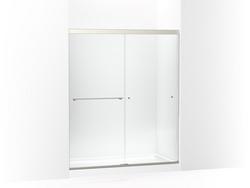59-5/8 in. Sliding Shower Door with Crystal Clear Glass in Anodized Brushed Nickel