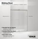 KOHLER Anodized Dark Bronze 59-5/8 in. Sliding Shower Door with Crystal Clear Glass 