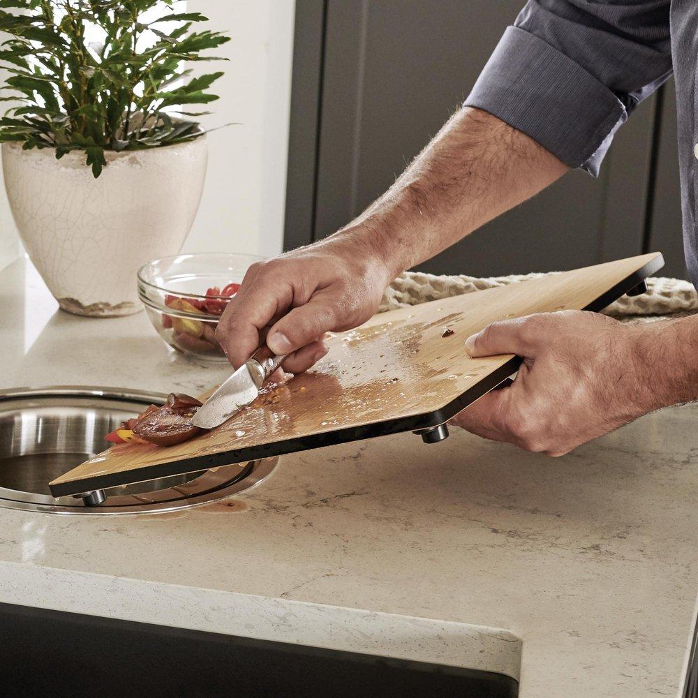 BLANCO Ash Wood 17-7/16 in. Wood Cutting Board 