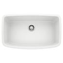 32 x 19 in. No Hole Composite Single Bowl Undermount Kitchen Sink in White