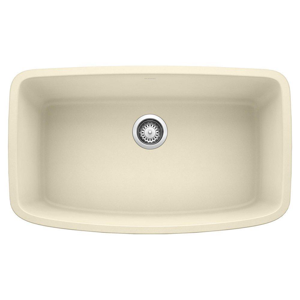 BLANCO Biscuit 32 x 19 in. No Hole Composite Single Bowl Undermount Kitchen Sink 