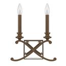 2-Light 60W Wall Sconce in Burnished Bronze
