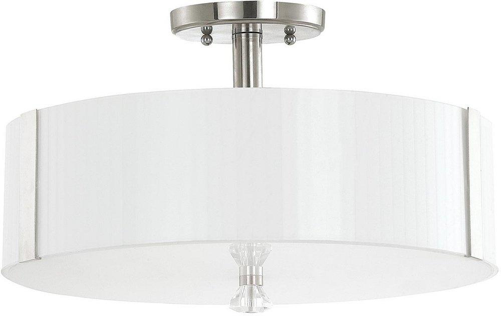 Capital Lighting Polished Nickel 3-Light Medium E-26 Base Semi-Flushmount Fixture 