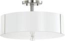Capital Lighting Polished Nickel 3-Light Medium E-26 Base Semi-Flushmount Fixture 