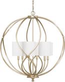 Capital Lighting Winter Gold 34-1/4 in. 6-Light Candelabra E-12 Base Incandescent Pendant 