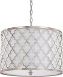 Capital Lighting Antique Silver 14 in. 3-Light Medium E-26 Base Incandescent Pendant 