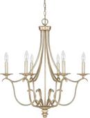 Capital Lighting Winter Gold 30-1/2 in. 6-Light Candelabra E-12 Base Chandelier 