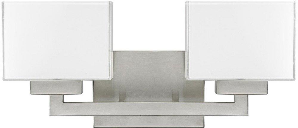 Capital Lighting Brushed Nickel 60W 2-Light Candelabra E-12 Base Incandescent Vanity 