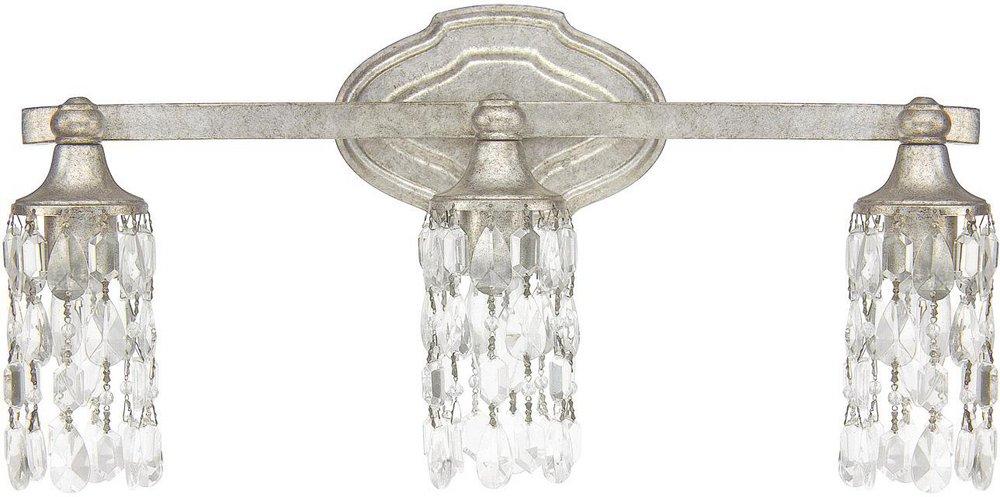 Capital Lighting Antique Silver 60W 3-Light Medium E-26 Incandescent Vanity Fixture 