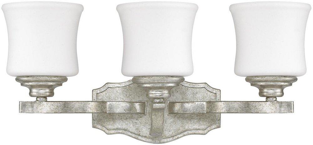 Capital Lighting Antique Silver 100W 3-Light Medium E-26 Base Incandescent Vanity 