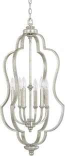 34 in. 6-Light Foyer Fixture in Antique Silver