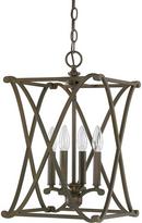 19 in. 4-Light Foyer in Burnished Bronze