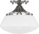 75W 1-Light Ceiling Fixture in Polished Nickel