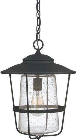 1-Light Hanging Lantern in Black