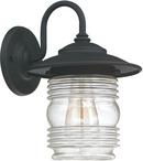 Capital Lighting Black 11-1/4 in. 1-Light Wall Lantern 