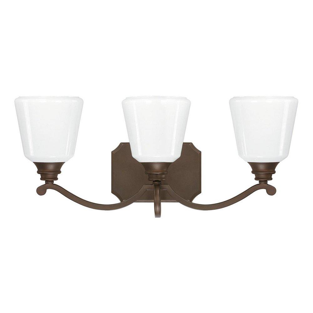 Capital Lighting Burnished Bronze 100W 3-Light Medium E-26 Base Incandescent Vanity 