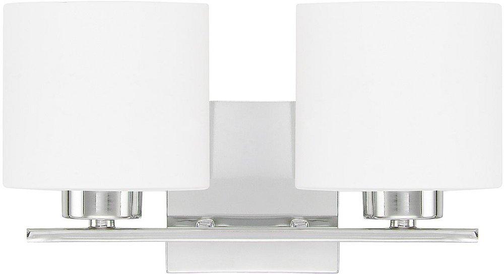 Capital Lighting Chrome 75W 2-Light Medium E-26 Base Incandescent Vanity 