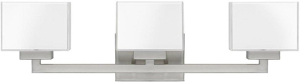 Capital Lighting Brushed Nickel 60W 3-Light Candelabra E-12 Base Incandescent Vanity 