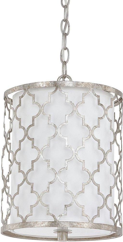 Capital Lighting Antique Silver 13-1/2 in. 2-Light Candelabra E-12 Base Incandescent Mini Pendant 