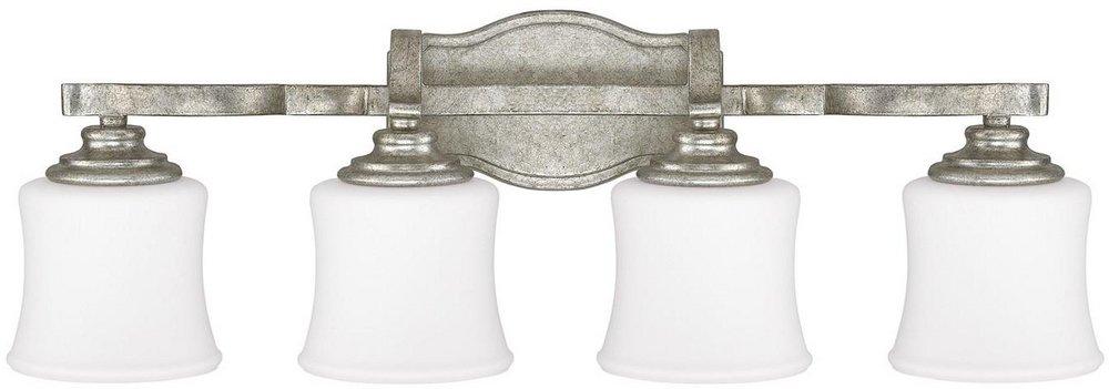 Capital Lighting Antique Silver 100W 4-Light Medium E-26 Base Incandescent Vanity 