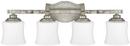 Capital Lighting Antique Silver 100W 4-Light Medium E-26 Base Incandescent Vanity 