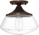 Capital Lighting Burnished Bronze 9-1/4 in. 1-Light Semi-Flush Mount Ceiling Fixture 
