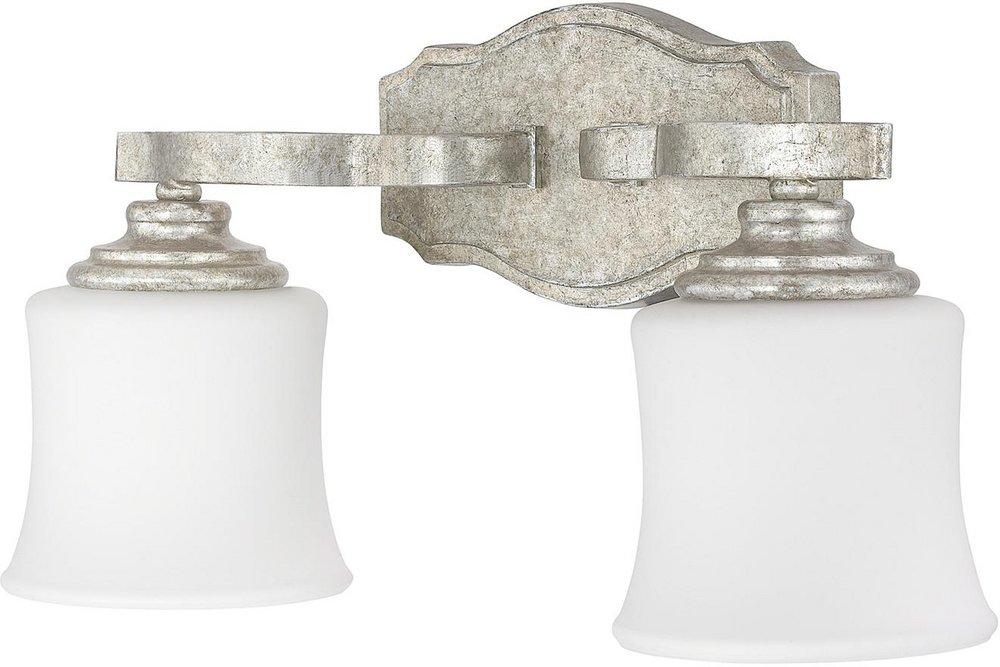 Capital Lighting Antique Silver 100W 2-Light Medium E-26 Base Incandescent Vanity 