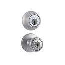 Combo Pack Knob and Cylinder Deadbolt in Satin Chrome