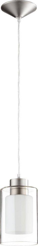 Quorum International Satin Nickel 9-1/4 in. 1-Light Mini Pendant 