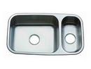 Stainless Steel Double Bowl Undermount and Drop-in Rectangular Kitchen Sink with Center Drain