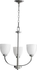Quorum International Classic Nickel 22 in. 60W 3-Light Medium E-26 Chandelier 