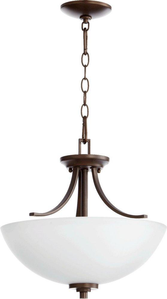 Quorum International Oiled Bronze 75W 3-Light Pendant 