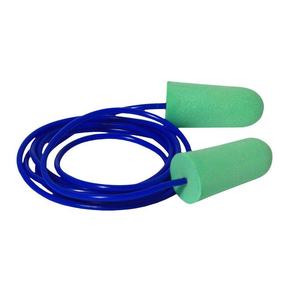 Radians Green Polyurethane and Foam Corded Earplug in Hi-Viz Green 